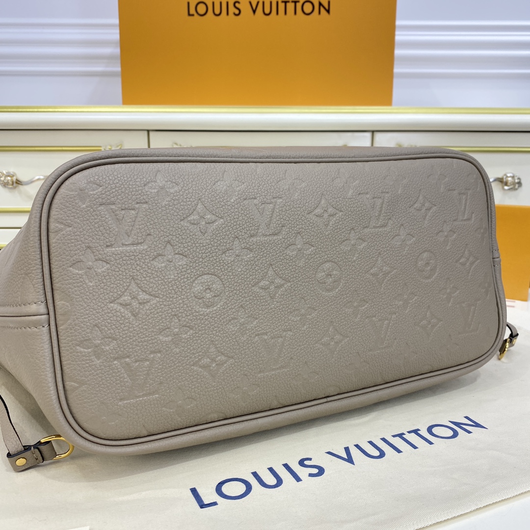 Louis Vuitton NEVERFULL MM Monogram Handbag M45686 Tourterelle Grey